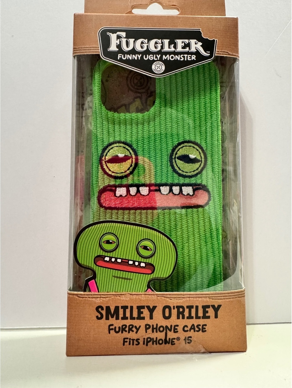 Fuggler Funny Ugly Monster Green Smiley O'Riley Furry iPhone 15 Phone Case NWT